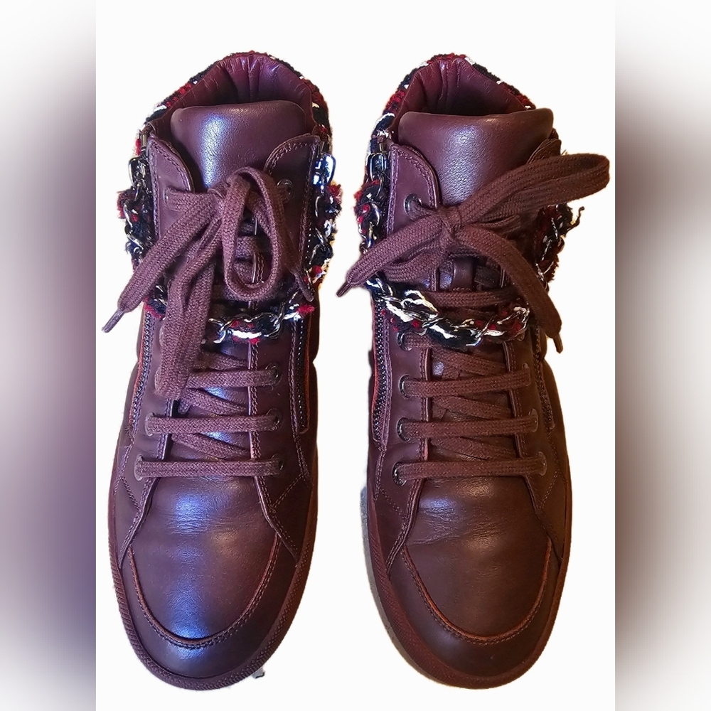 Chanel Tweed High-Top Women’s Sneakers Size 7